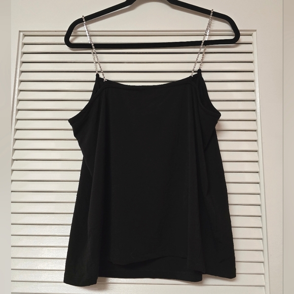 Vero Moda - Black Lightweight Sleeveless Top With Rhinestone Straps - Picture 2 of 6